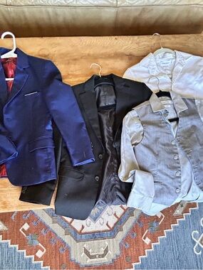 Boys dress clothes bundle Calvin Klein Sport Coat Blazer Vest top Set 5 piece 10